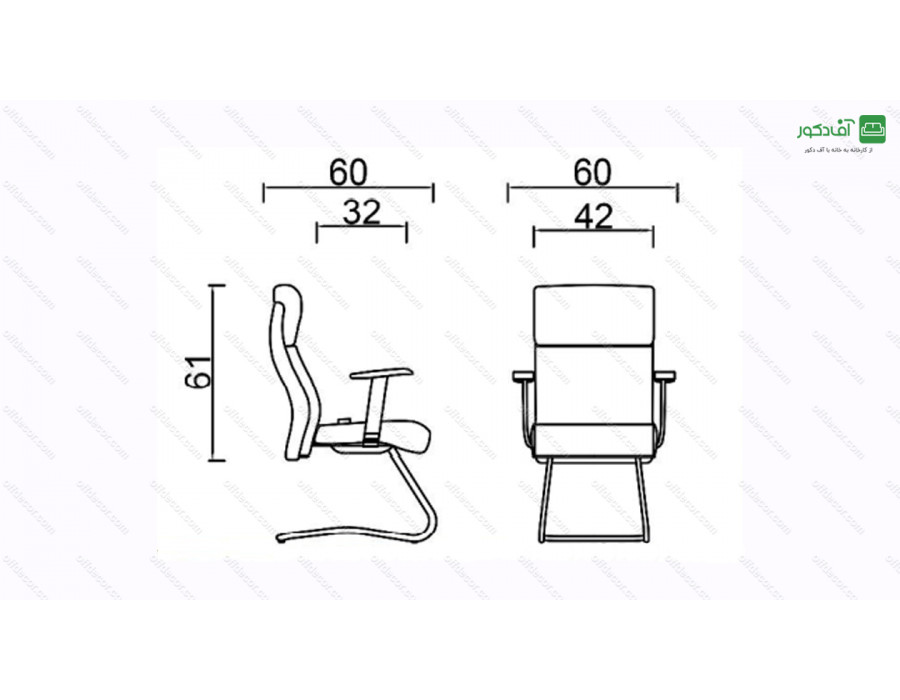 صندلی کنفرانسی کد C25