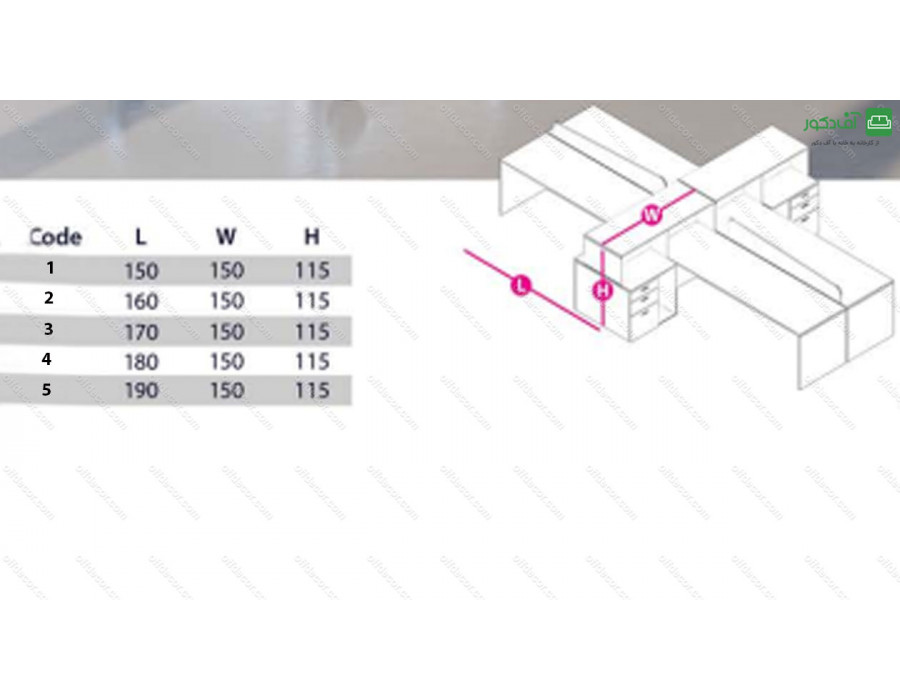 میز کار گروهی کد 4518