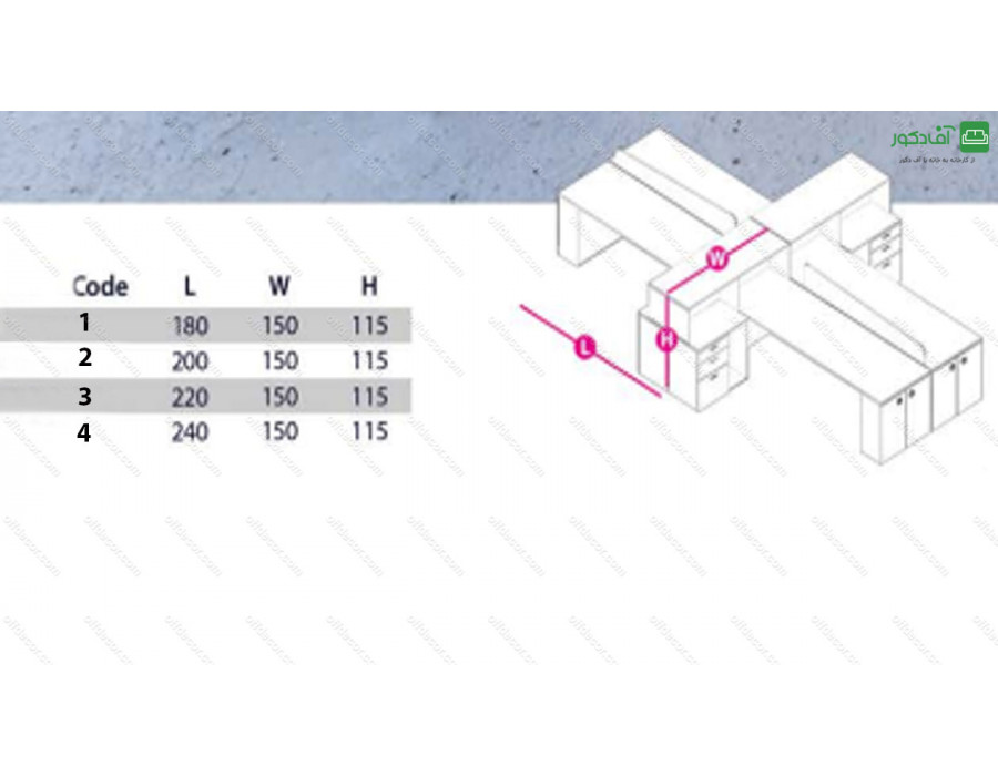 میز کار گروهی کد 4520