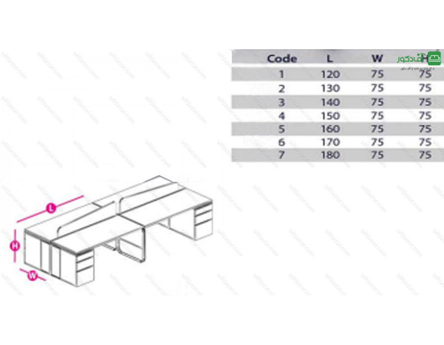 میز کار گروهی کد 4524